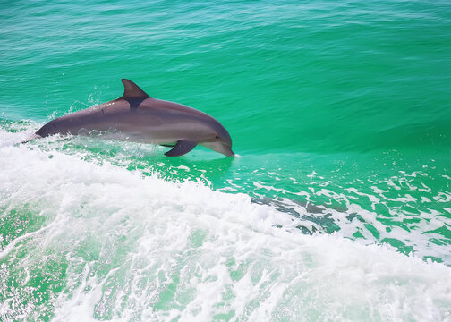 dolphins in gulf beach water