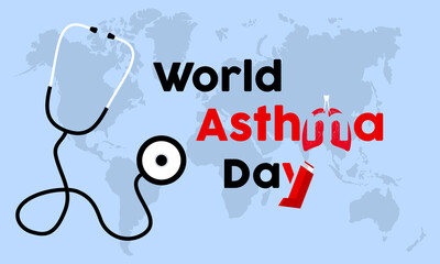 World Asthma Day Prevention and awareness Vector Concept. Banner, Poster World Asthma Day Awareness Campaign Template.