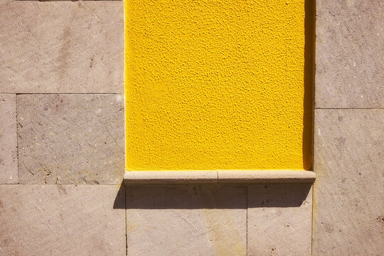 Yellow Wall With Fine Brick