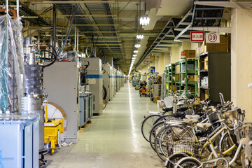 研究所の長い通路（つくば市・茨城）