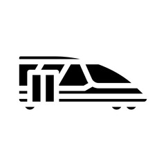 train transport glyph icon vector. train transport sign. isolated contour symbol black illustration