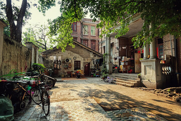 Guangzhou, Guangdong. China. Project "Historical buildings", living area on Dongshangkou, old neighbourhoods
