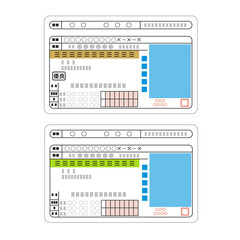 日本の運転免許証　ゴールドとグリーン