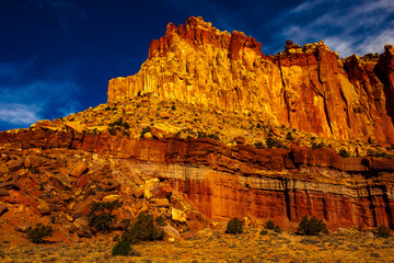 Sun down on capital reef national park  © Bruce