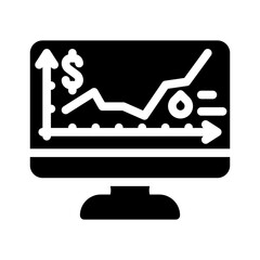 price rise wholesale glyph icon vector. price rise wholesale sign. isolated contour symbol black illustration