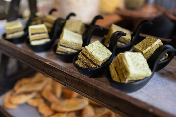 catering food, dessert and sweet, mini canapes, snacks and appetizers, food for the event, sweetmeat