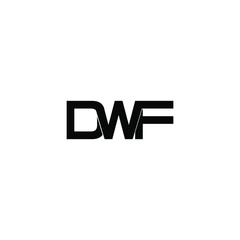 Obraz premium dwf letter original monogram logo design