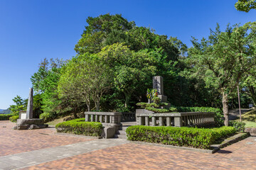 多賀山公園東郷元帥の墓と聖将之碑　鹿児島県鹿児島市