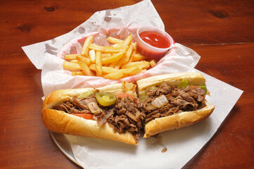 Philly Cheesesteak and French Fries