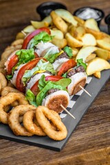 grilled sausages on grill