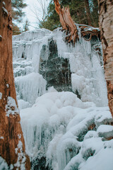 icy waterfall