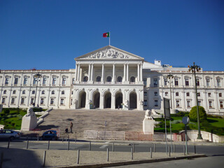 Fototapeta na wymiar 01 12 2015 Lisbon Portugal Sao Bento Palace.Lisbon's Landmark