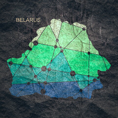 Map of Belarus. Concept of travel and geography.