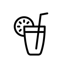 Lemonade juice vector. Sour beverage icon