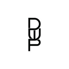 dwp letter original monogram logo design