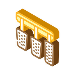 pedals car isometric icon vector. pedals car sign. isolated symbol illustration