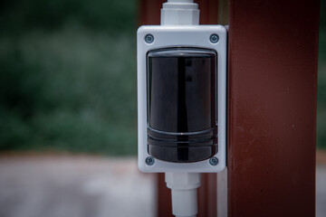 Door motion sensor setting to control gate with motor automatic gate home security system .