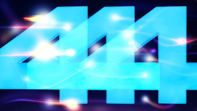 number 444 energy research a stream of luminous particles, a cycle of a stream of luminous particles. light effects moving and flexible lines in abstract style profit energy meditation