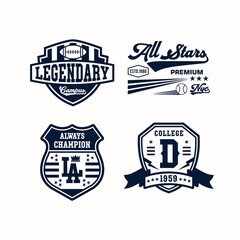 Vintage college vector graphics