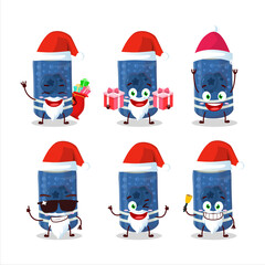 Santa Claus emoticons with berry soda can cartoon character