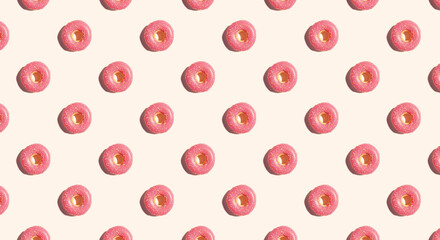 pink sweet donut pattern background