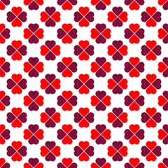 Heart vector seamless pattern on white background, illustration graphic for Valentine's Day, wedding invitation card. love concept wallpaper texture.