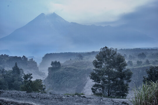 Fog Over The Semeru Mountain