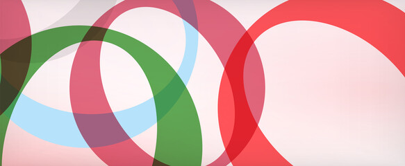 Obraz premium Ring geometric shapes, o letter repetition wallpaper. Abstract background for business or technology presentations, internet posters or web brochure covers