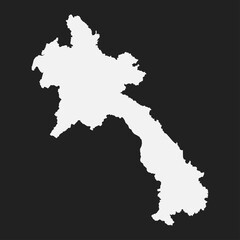 Obraz premium Simple vector country Asia map Laos, template