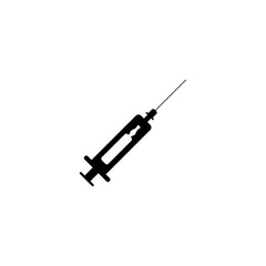 Injection and ampoule inside icon. eps ten