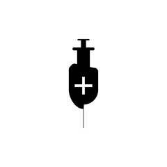 Injection and protection sign and cross icon. eps ten