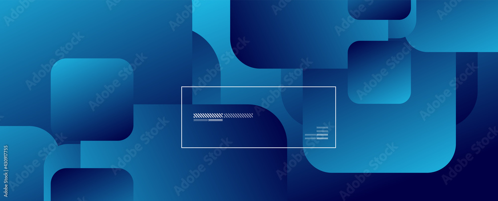 Poster Square shapes composition geometric abstract background. 3D shadow effects and fluid gradients. Modern overlapping forms