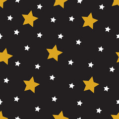 Seamless pattern with stars. Vector illustration.	