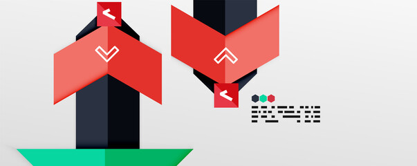 Obraz premium Shiny color triangles and geometric shapes vector abstract background