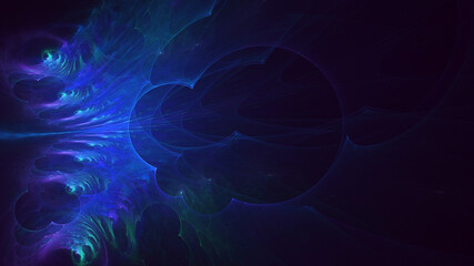 3D rendering abstract multicolor fractal light background