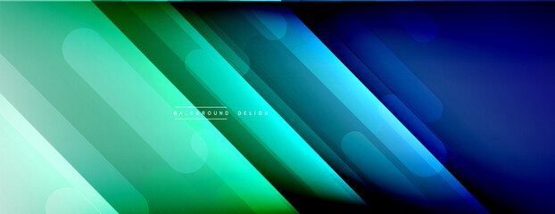 Fototapeta premium Dynamic lines abstract background. 3D shadow effects and fluid gradients. Modern overlapping forms