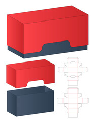 Box packaging die cut template design. 3d mock-up