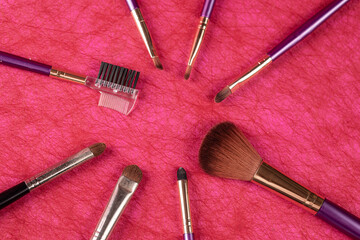 different make up brushes