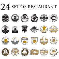 set of restaurant vector , set of food logo