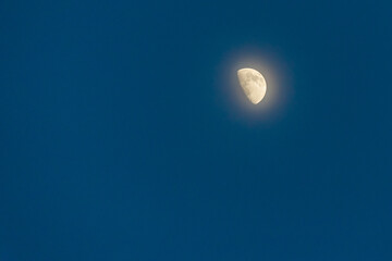 Naklejka na ściany i meble The moon in the dark blue sky.