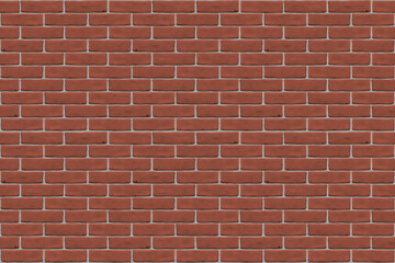 illustration with Red brick wall for site background, banner, 3D texture design. Seamless photorealistic pattern.