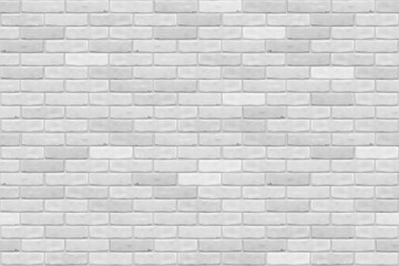 Fototapeta premium White brick wall texture background for wallpaper, graphic web design, 3D, game. Realistic seamless pattern.