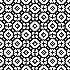Geometric vector pattern with triangular elements. Seamless abstract ornament for wallpapers and backgrounds. Black and white colors. 