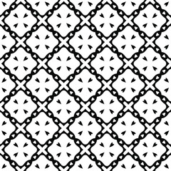  Geometric vector pattern with triangular elements. Seamless abstract ornament for wallpapers and backgrounds. Black and white colors. 