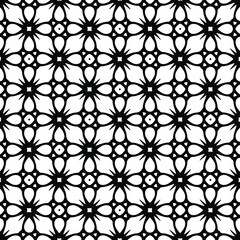  Geometric vector pattern with triangular elements. Seamless abstract ornament for wallpapers and backgrounds. Black and white colors. 