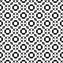  Geometric vector pattern with triangular elements. Seamless abstract ornament for wallpapers and backgrounds. Black and white colors. 