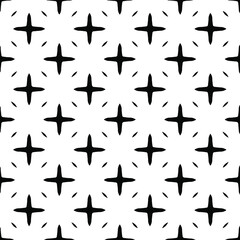  Geometric vector pattern with triangular elements. Seamless abstract ornament for wallpapers and backgrounds. Black and white colors. 