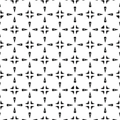 Geometric vector pattern with triangular elements. Seamless abstract ornament for wallpapers and backgrounds. Black and white colors. 