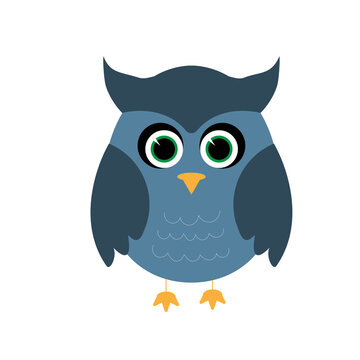 Vector cartoon owl on a white background.