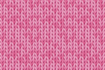Texture of pink wool knit. Seamless knitted background. illustration of knitwear for background, wallpaper, wrapping paper, web page backdrop. Template for romantic valentine greeting card.